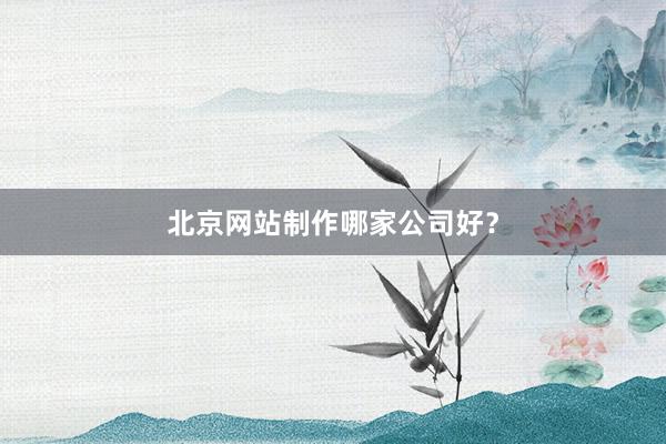 北京网站制作哪家公司好？